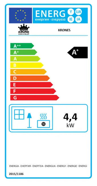 Estufa de pellet pasillo KRONE 4.9 kW blanco