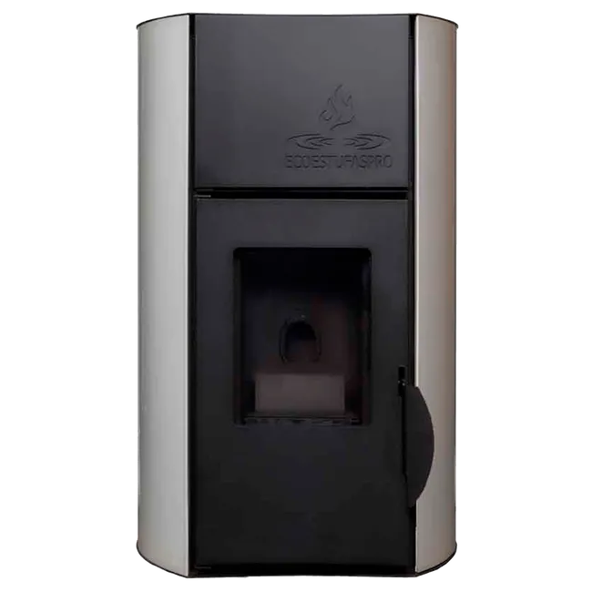 HIDROESTUFA DE PELLET DE 18 KW DE POTENCIA, AUTONOMÍA 5-15 HORAS, SUPERFICIE 150 M2 Y CONSUMO 1-3 Kg/h COLOR BLANCO CON CRISTAL