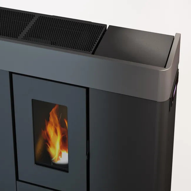 Estufa de pellet canalizable FREEPOINT Moon WiFi 10kW silver