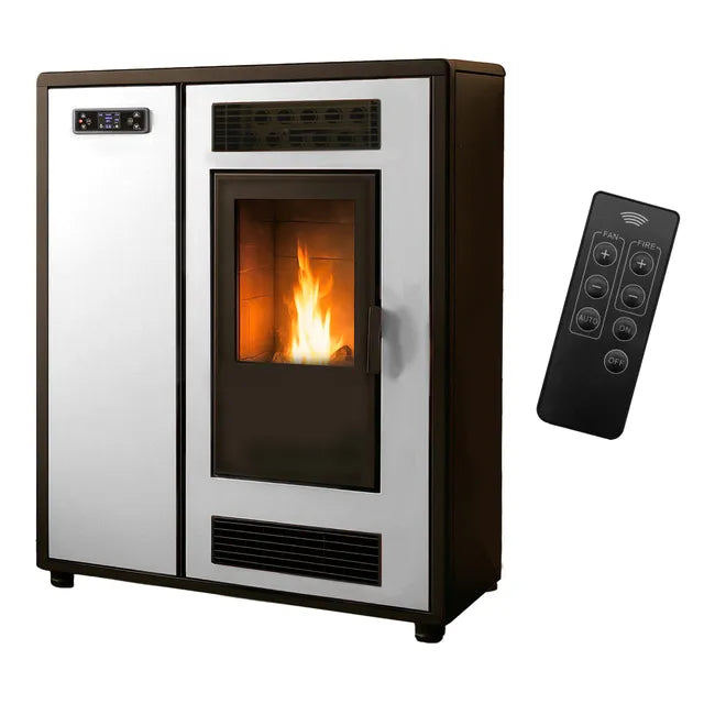 Estufa de pellets Air Slim Astral 12,2 kW Blanco Sannover