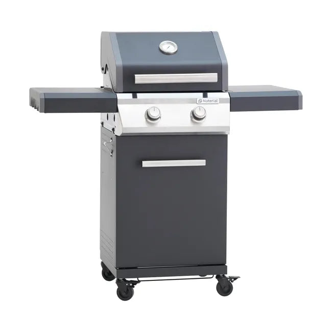 Barbacoa de gas NATERIAL Kenton II de 2 quemadores y 7 kw de potencia recomendado para menos de 6 personas