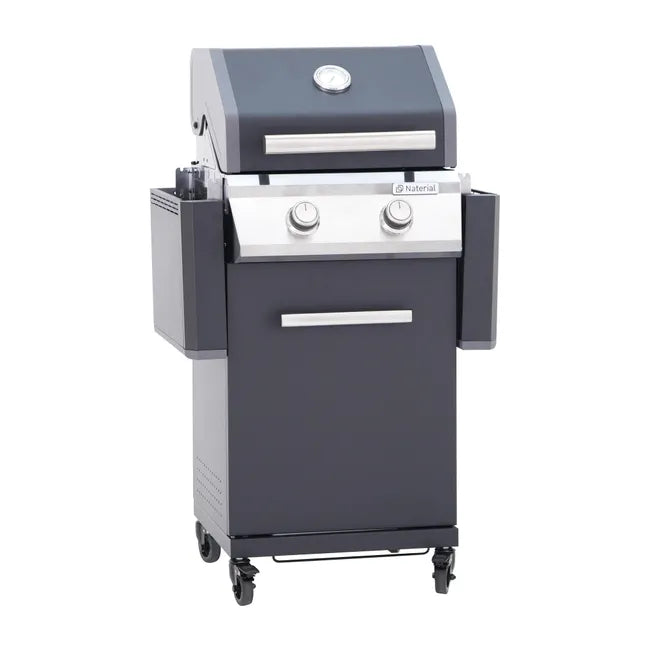 Barbacoa de gas NATERIAL Kenton II de 2 quemadores y 7 kw de potencia recomendado para menos de 6 personas
