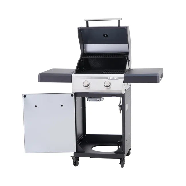 Barbacoa de gas NATERIAL Kenton II de 2 quemadores y 7 kw de potencia recomendado para menos de 6 personas