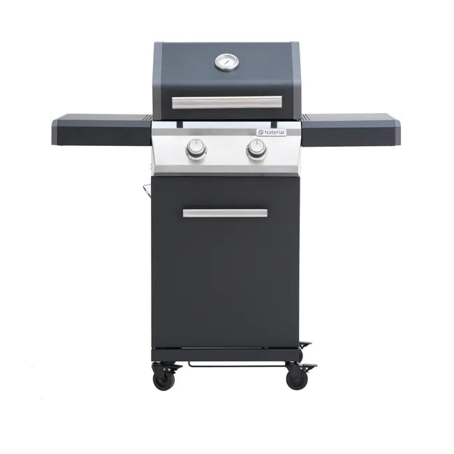 Barbacoa de gas NATERIAL Kenton II de 2 quemadores y 7 kw de potencia recomendado para menos de 6 personas