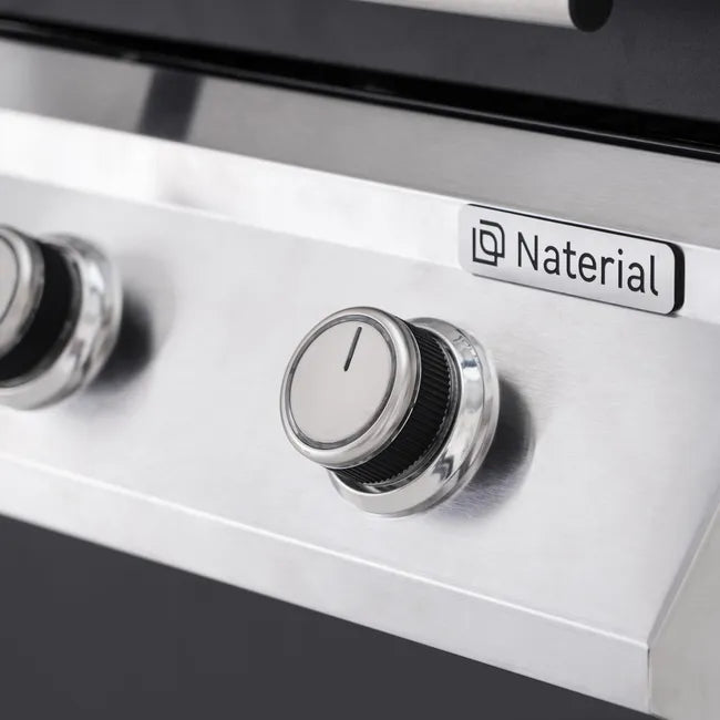 Barbacoa de gas NATERIAL Kenton II de 2 quemadores y 7 kw de potencia recomendado para menos de 6 personas