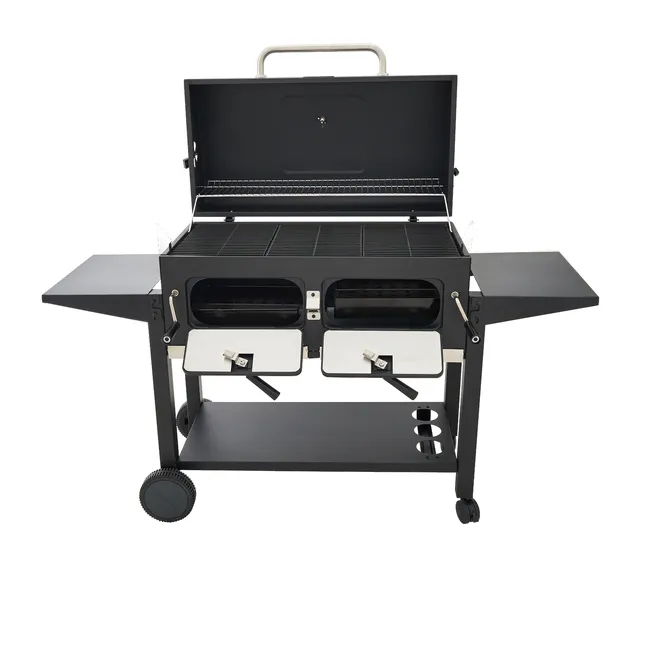 Barbacoa de carbón Centaurus King 2 chimeneas NATERIAL para más de 10 personas