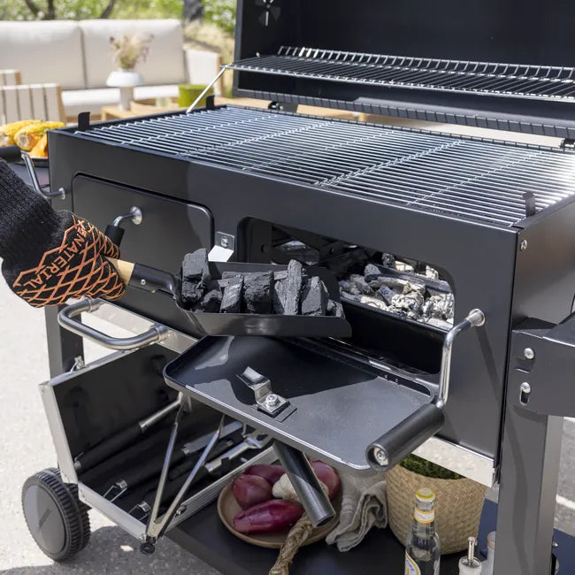 Barbacoa de carbón Centaurus King 2 chimeneas NATERIAL para más de 10 personas