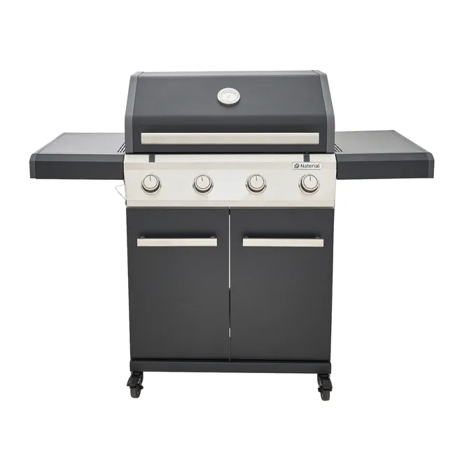 Barbacoa de gas NATERIAL Kenton II de 4 quemadores y 14 kw de potencia recomendado para más de 10 personas