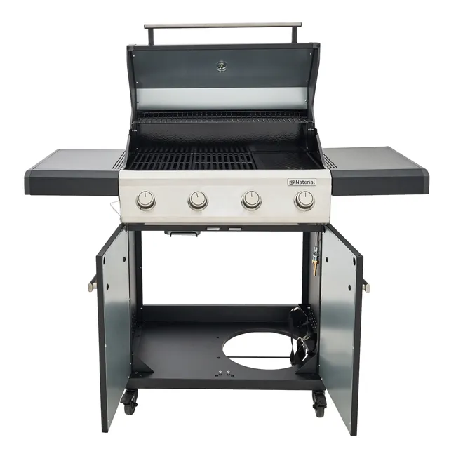 Barbacoa de gas NATERIAL Kenton II de 4 quemadores y 14 kw de potencia recomendado para más de 10 personas