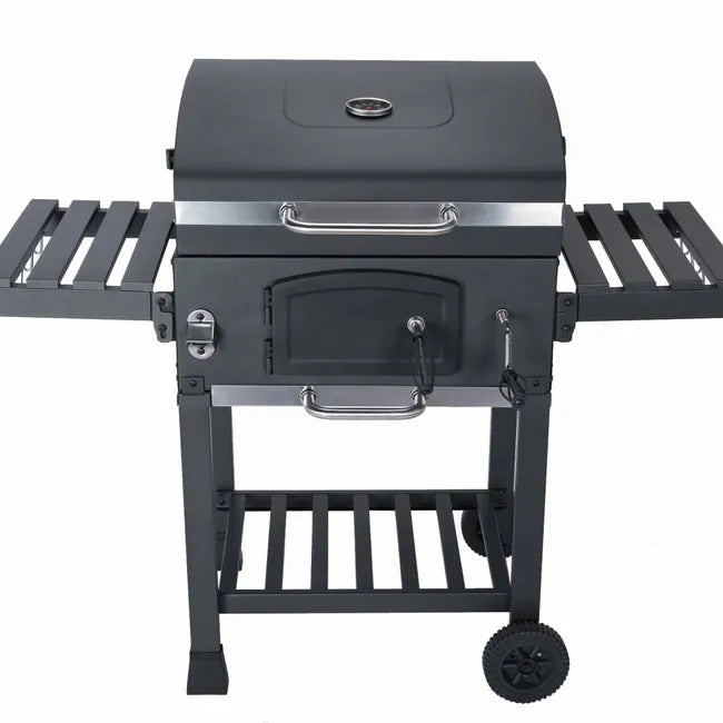 Barbacoa de carbón premium Negro - 122x65x103.5 cm