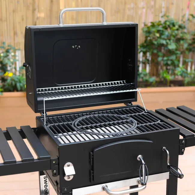 Barbacoa de carbón premium Negro - 122x65x103.5 cm