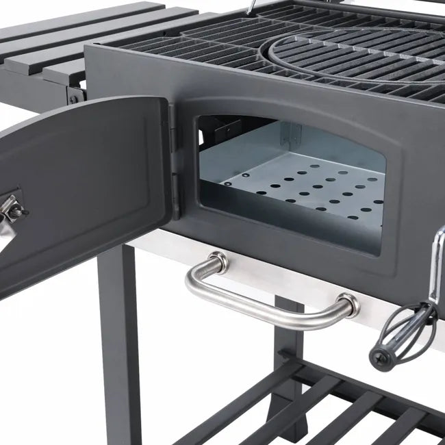 Barbacoa de carbón premium Negro - 122x65x103.5 cm
