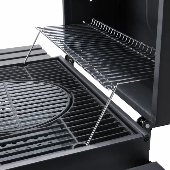 Barbacoa de carbón premium Negro - 122x65x103.5 cm