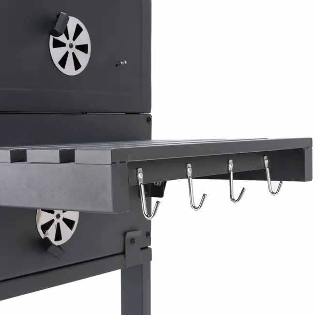 Barbacoa de carbón premium Negro - 122x65x103.5 cm