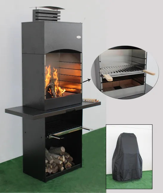 Barbacoa IMOR Tolosa para madera y carbón recomendado para 10 personas