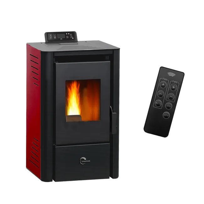 Estufa de pellets de aire Anita 9,4 kW Sannover Burdeos