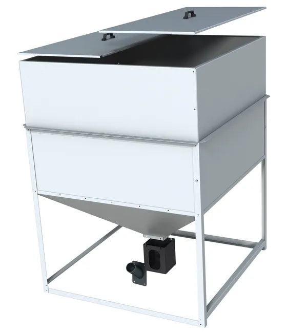 Tolva de gránulos de 1700 litros / 850 kg en chapa galvanizada 1160.25