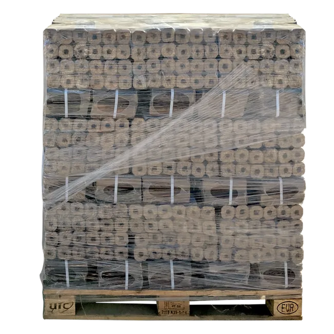Palet de briquetas de madera LEÑAS OLIVER de 890 kg